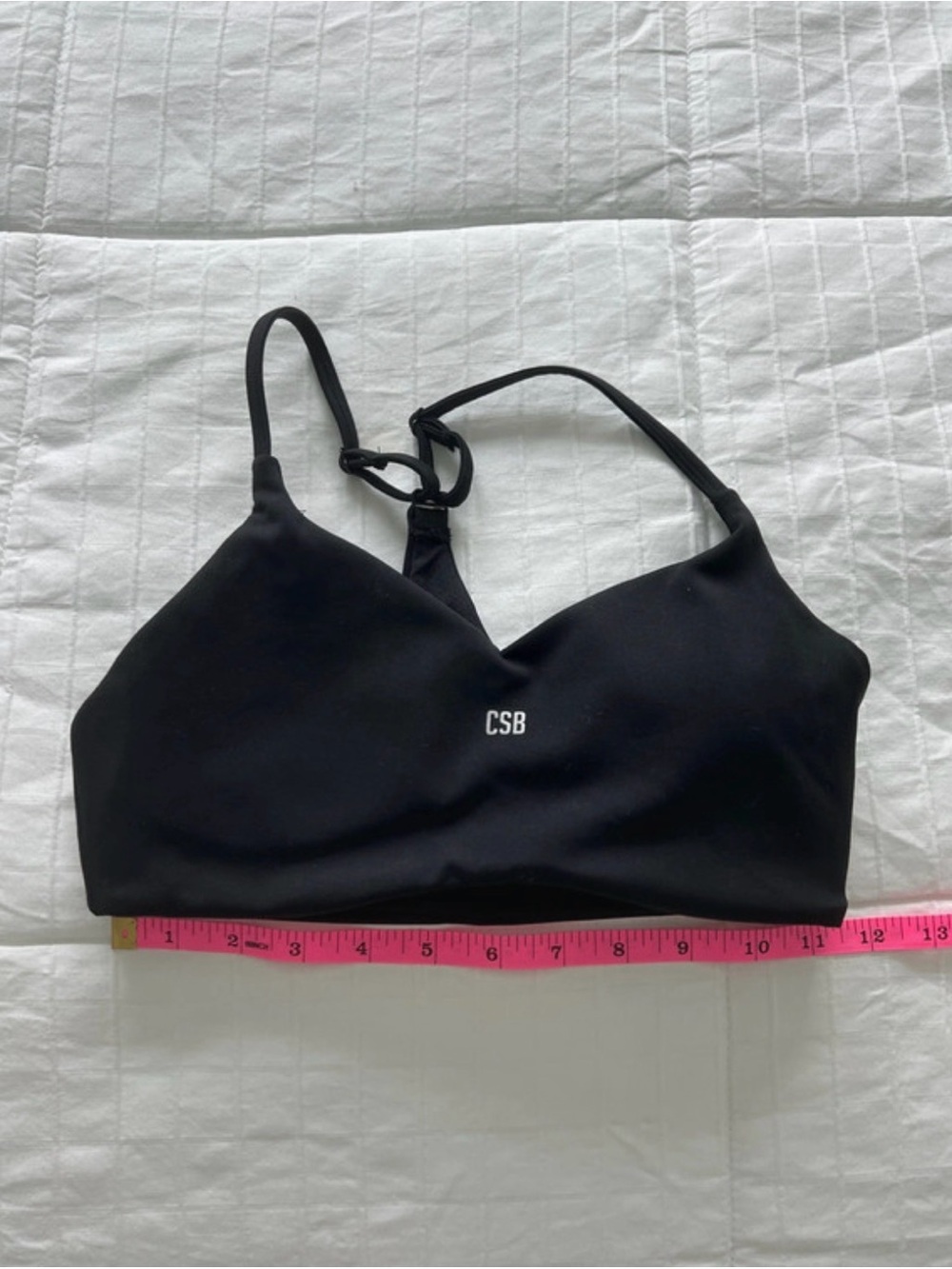 CSB X Beis collab Black Seamless Sports Bralette with Adjustable Straps